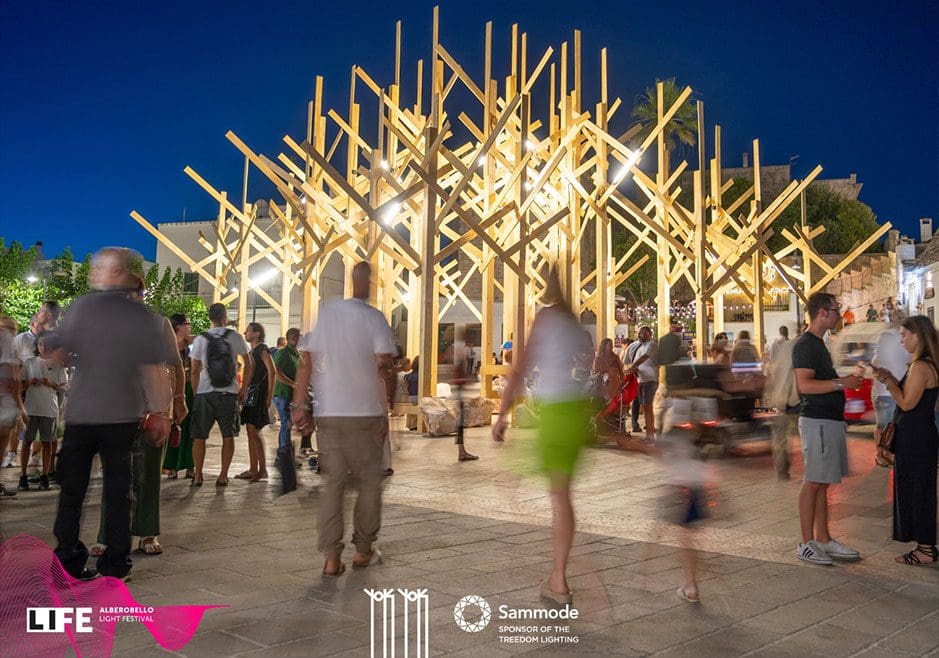 Sammode sponsors the Treedom installation at the Alberobello Light Festival