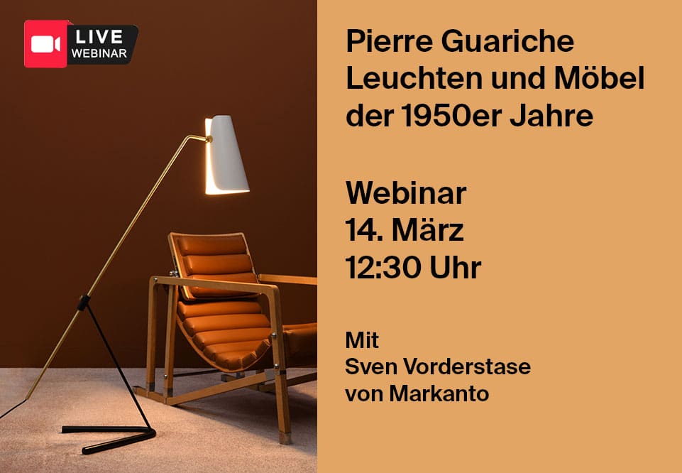 Webinar: Pierre Guariche Leuchten und Möbel der 1950er Jahre